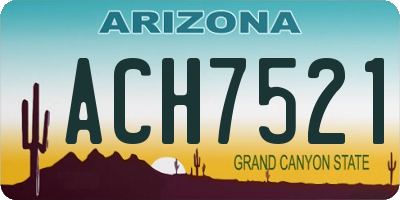 AZ license plate ACH7521
