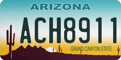 AZ license plate ACH8911