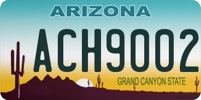 AZ license plate ACH9002