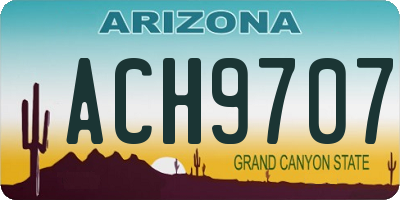 AZ license plate ACH9707