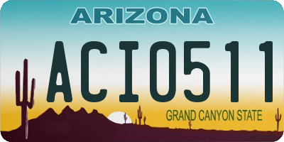 AZ license plate ACI0511