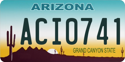 AZ license plate ACI0741