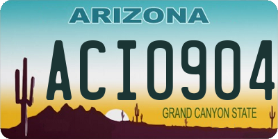AZ license plate ACI0904