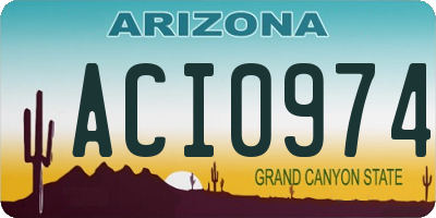 AZ license plate ACI0974