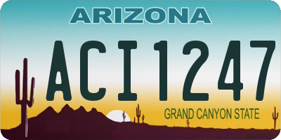 AZ license plate ACI1247