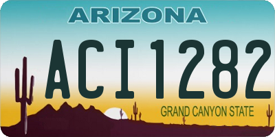 AZ license plate ACI1282