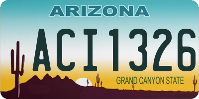 AZ license plate ACI1326