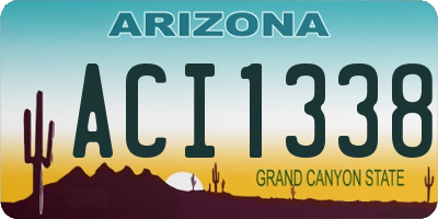 AZ license plate ACI1338