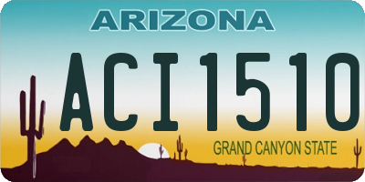 AZ license plate ACI1510