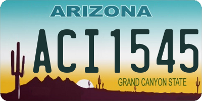 AZ license plate ACI1545