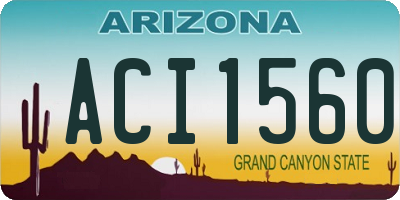 AZ license plate ACI1560