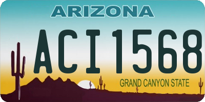 AZ license plate ACI1568