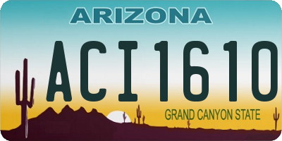 AZ license plate ACI1610