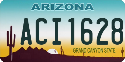 AZ license plate ACI1628