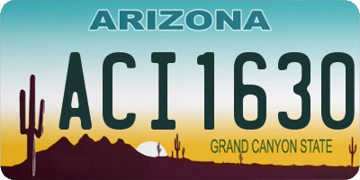 AZ license plate ACI1630