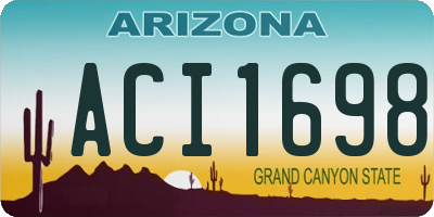 AZ license plate ACI1698