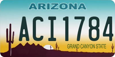 AZ license plate ACI1784