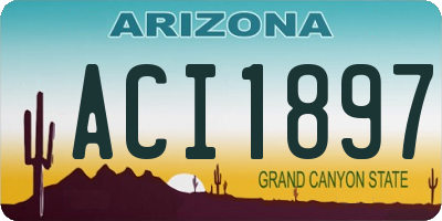 AZ license plate ACI1897