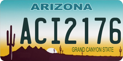 AZ license plate ACI2176