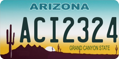 AZ license plate ACI2324