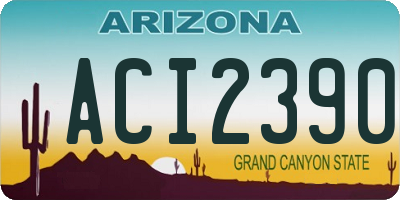 AZ license plate ACI2390