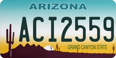 AZ license plate ACI2559