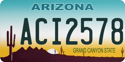 AZ license plate ACI2578