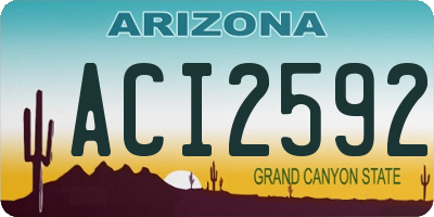 AZ license plate ACI2592