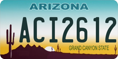 AZ license plate ACI2612