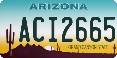 AZ license plate ACI2665