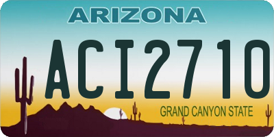 AZ license plate ACI2710