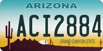 AZ license plate ACI2884