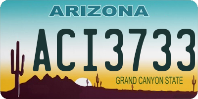AZ license plate ACI3733