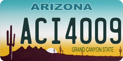AZ license plate ACI4009