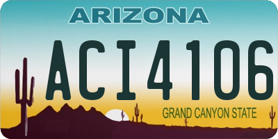AZ license plate ACI4106