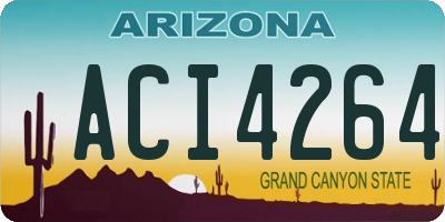 AZ license plate ACI4264