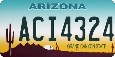 AZ license plate ACI4324