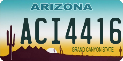 AZ license plate ACI4416