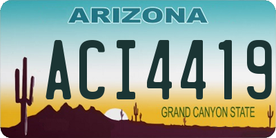 AZ license plate ACI4419