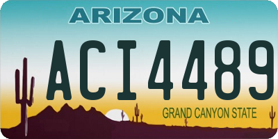 AZ license plate ACI4489