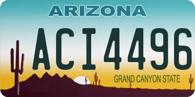 AZ license plate ACI4496