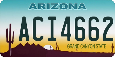 AZ license plate ACI4662