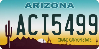 AZ license plate ACI5499