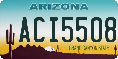 AZ license plate ACI5508