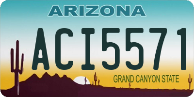 AZ license plate ACI5571