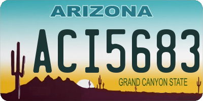 AZ license plate ACI5683