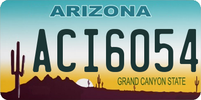AZ license plate ACI6054