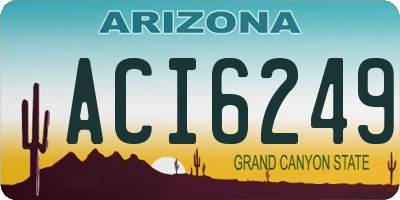AZ license plate ACI6249