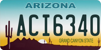 AZ license plate ACI6340