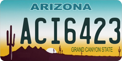 AZ license plate ACI6423